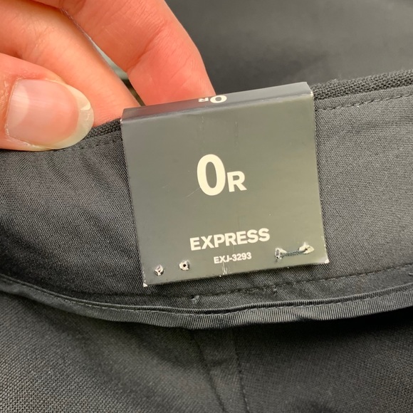 NWT Express Black Mid Rise Slacks Dress Pants Sz 0 - Picture 6 of 8